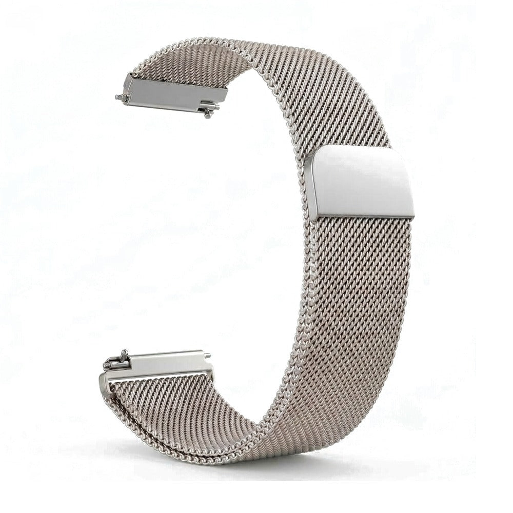 Malla Metálica Plateada 18mm - Compatible Magno Titan